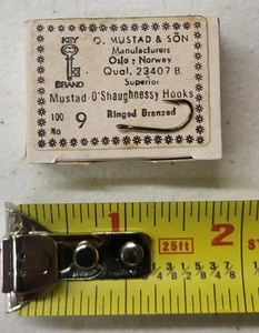 Mustad O'Shaughnessy Hooks, # 9, 100 Count, 1 Box (New) 23407 B - Picture 1 of 1