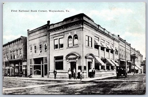 Cartolina K36/ Waynesboro Virginia c1920 prima banca nazionale 142 - Foto 1 di 4