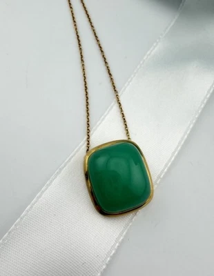 Tiffany & Co. Paloma Picasso Chrysoprase Cabochon Necklace 18k Yellow Gold - Image 1 of 4