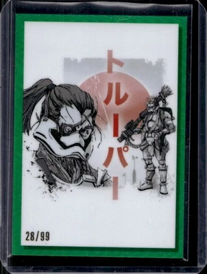 2023 Topps Cromo Star Wars Galaxia Arte del Duelo Refractor Verde #28/99 Foto 1 de 2