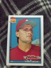 1991 Topps Tommy Greene #486 Philadelphia Phillies