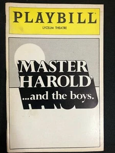 Master Harold and the Boys Playbill Feb 1983 Lyceum Theatre James Earl Jones - Picture 1 of 4