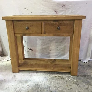Medium Rustic Solid Wood Console Table With 2 Drawers (can be made any size) - Picture 1 of 3