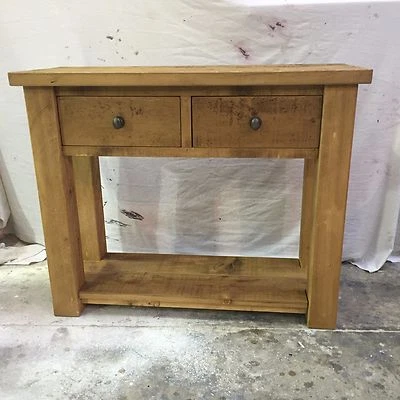 Medium Rustic Solid Wood Console Table With 2 Drawers (can be made any size) - Image 1 of 3