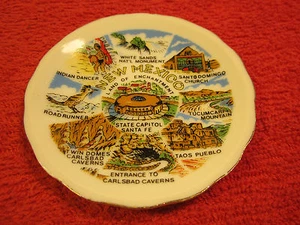 3" Porcelain Collector Plate NEW MEXICO Carlsbad WHITE SANDS [Z179] - Picture 1 of 2