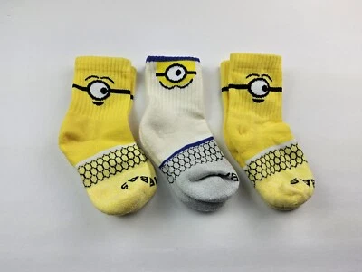 Bombas Junior Minions Lof Of 3 Pairs Socks Size J (8T-11T) - Image 1 of 2