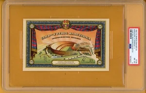 1957 FC Barcelona Camp Nou Stadium First Inauguration Match Ticket PSA 8 1/1 Top - Picture 1 of 3