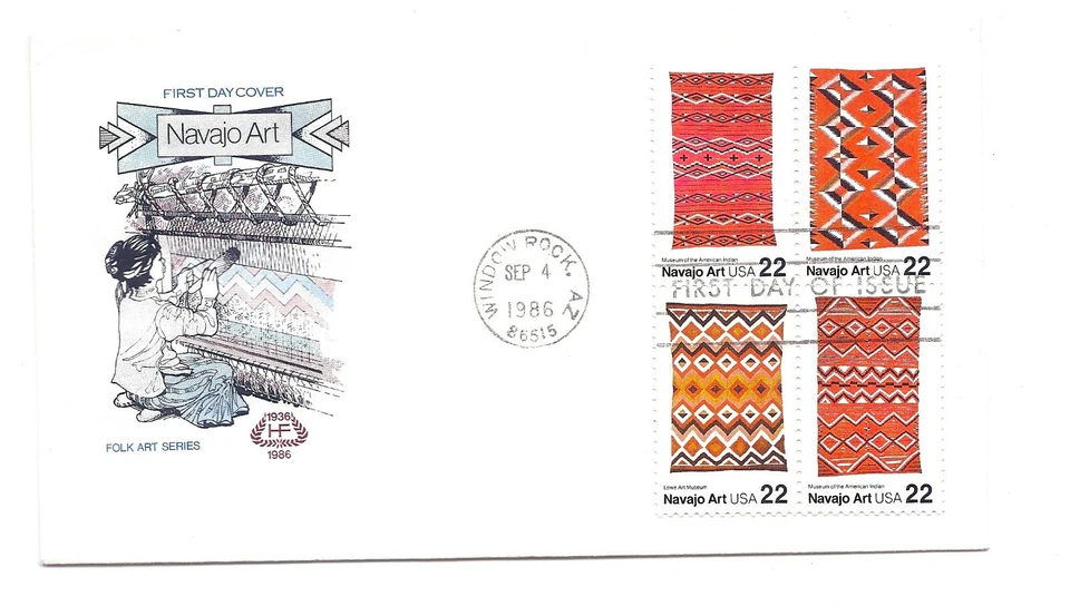 2235-38 Navajo Art, block of 4, Farnam, HF, FDC - Image 1 of 1