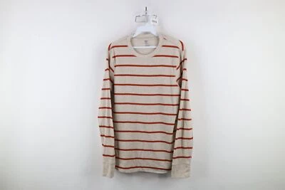 Camiseta De Colección Y2K Gap Para Hombres Rayas Medianas Térmica Tejido Waffle Manga Larga Foto 1 de 4