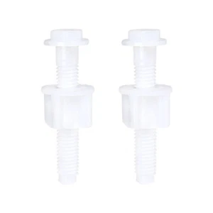 2Pcs Toilet Seat Cover Screw Bolts Kit Fix Lid Hinge Blind Hole Fittings Plastic - Picture 1 of 14