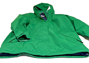 Land End Women’s 2x Green Blue Fleece Squall Jacket Antistatic