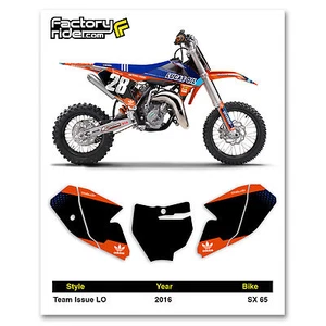 2016 - 2022 KTM SX 65 Team Issue LO Motocross Custom Number Plates - Picture 1 of 4