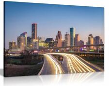 Houston Texas Skyline Canvas Wall Art Picture Print Home Decor