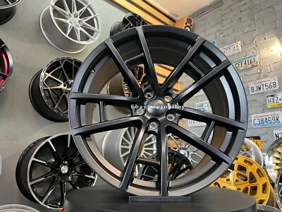 4 x 20 Inch 5x115 SRT Style Matt Black Wheels: Fits For Dodge Charger Challenger Foto 1 de 4