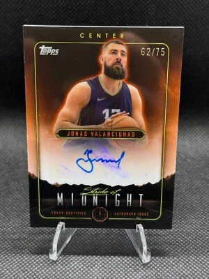 JONAS VALANCIUNAS 2023-24 Topps Midnight Stroke of Midnight Autograph AUTO /75 - Image 1 of 3