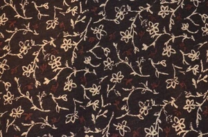 dark brown, cream , rust crinkle rayon? 50" x 103" (2.86 yds.) - Picture 1 of 4