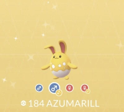 Pokèmon Go Shiny Azumarill Registered/Unregistered/30Day/Lucky/Home OT/ Trades