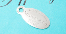 Tifgany & Co. Return to Tiffany dog tag pendant top Sterling Silver 925 w1.6"