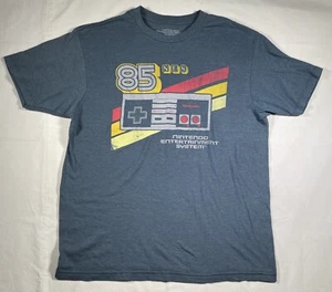 Nintendo NES 85 Intertainment System Men’s Size Large Blue/ Gray T Shirt - Picture 1 of 4