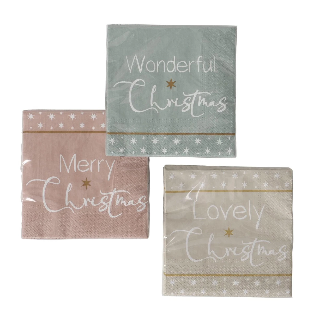 Boston International Papierservietten Weihnachtsbaum-Motiv – 3-lagig, 12,7x12,7 Cm, 20 Stück Für Festliche Partys