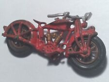 c1930 LARGE SIZE CAST IRON INDIAN POLICE MOTORCYCLE 9 INCHES TWIN HUBLEY bobber