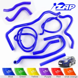 Blue For Ford Fiesta MK6 Facelift ST150 Silicone Radiator Coolant Hoses 9pcs - Afbeelding 1 van 18