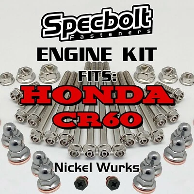 Kit de pernos de motor CR60 para Honda CR 60 Specbolt Nickel Wurks con aspecto Ti Titanium Foto 1 de 4