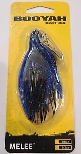 Booyah Melee Bladed Swim Jig 1/2oz Vibrating Jig Bass Fishing Lure Black/Blue - Picture 1 of 13
