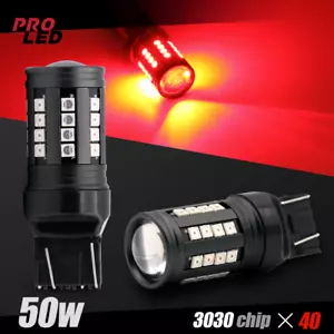 NEW LED Chips 7443 7440 Red Turn Signal Blinker Corner Brake Lights Bulbs - Bild 1 von 6