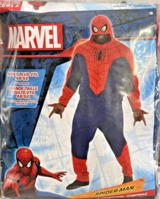 Fantasia Homem-Aranha Adulto XXL 48-52 Marvel Cosplay Novo 2 Peças HALLOWEEN Aranha - Imagem 1 de 4
