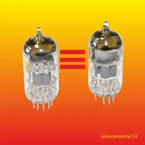 ECC88 TESLA FUERTE PAR DE TUBOS EMPAREJADOS PROBADO NOS 6DJ8 CV5358 E88CC 6922 - Imagen 1 de 3