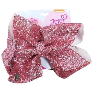 Girls Hair Bow Clip JoJo Siwa Bow Collection Large Shimmer Pink Girl Accessories - Picture 1 of 6