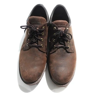 L.L. BEAN Men's Stonington Brown Leather Plain Toe Shoes Workwear Size 12 - Picture 1 of 9