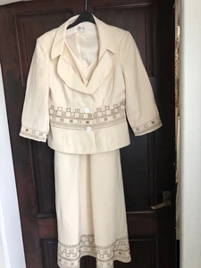 Kaliko Linen Blend Dress Suit size 12/14 - Picture 1 of 9