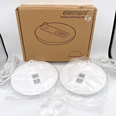 2 Humanscale ELEMENT Desktop Technology Base Lamp Light Stands 639-1400 Open Box - Image 1 of 4