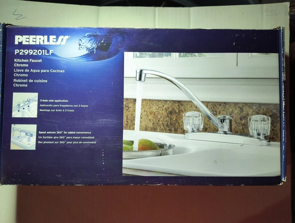 Peerless P299201LF Kitchen Faucet Chrome 2 Handle 9"