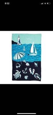 VERA BRADLEY Throw Blanket SHORE ENOUGH 80 X 50 Super Soft NWT - Image 1 of 3