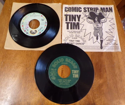 Tiny Tim Set of 2 45s Rudolph The Red Nosed Reindeer /  Comic Strip Man - Image 1 of 2