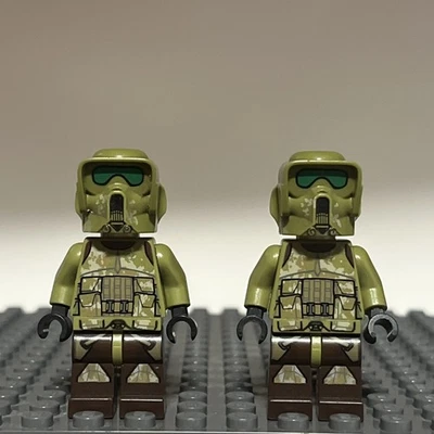 2 LEGO Star Wars Minifigure Clone Scout, Kashyyyk Troopers sw0518 Lot - 1Z - Image 1 of 3