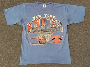Vintage New York Knicks 1990 Logo 7 T-Shirt NBA Basketball Club NYC - Picture 1 of 9