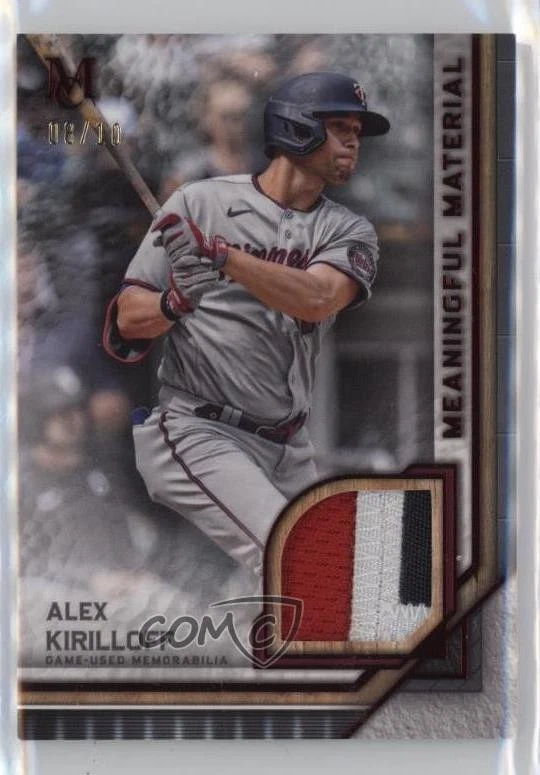 2023 Topps Museum Collection Meaningful Material Relics Ruby /10 Alex Kirilloff - Image 1 of 2