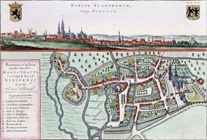 Reproduction plan ancien de Ninove 1649 - Foto 1 di 1