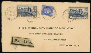 Cubierta de correo aéreo Francia Cannes a Nueva York 12F25c franqueo 1939 Le Cannet Europa - Imagen 1 de 2