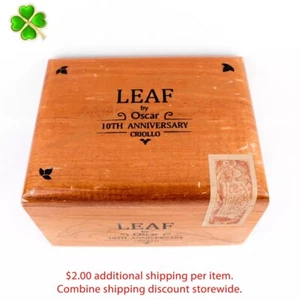 Leaf 10th Anniversary Criollo leere Holz Zigarrenkiste 7,5" x 5,75" x 4,5" - Bild 1 von 12