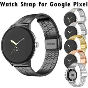 Correa de reloj de acero inoxidable para Google Pixel Watch 1 2 3 45 mm correa de repuesto - Imagen 1 de 30