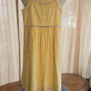 ROOM SEVEN - Girls Yellow Tiered A-Line Floral dress - Size 12 - Picture 1 of 6