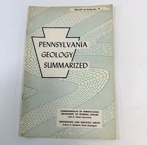 Pennsylvania Geology Summarized Dept Of Resources Geological Map 1968 - Picture 1 of 3