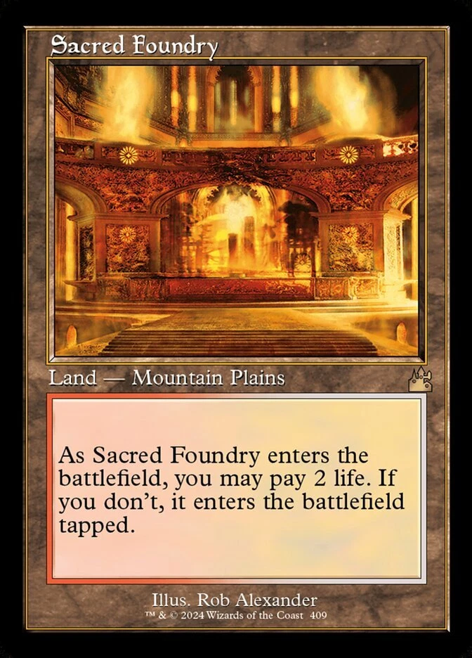 MTG Magic the Gathering Sacred Foundry (409/497) Ravnica Remastered LP - Image 1 of 1