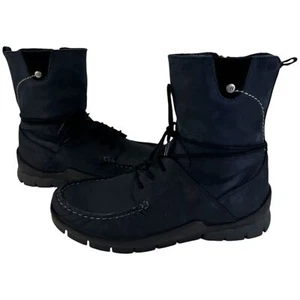 Wolky Suede Leather Navy Blue Black Women's Casual Boots Lace Up Used | EUR 39 - Picture 1 of 7