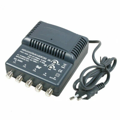 AMPLIFICATEUR TNT BLINDE 1 entrée 4 SORTIES gain UHF 25dB, gain VHF 15dB, 75 Ohm - Photo 1/2